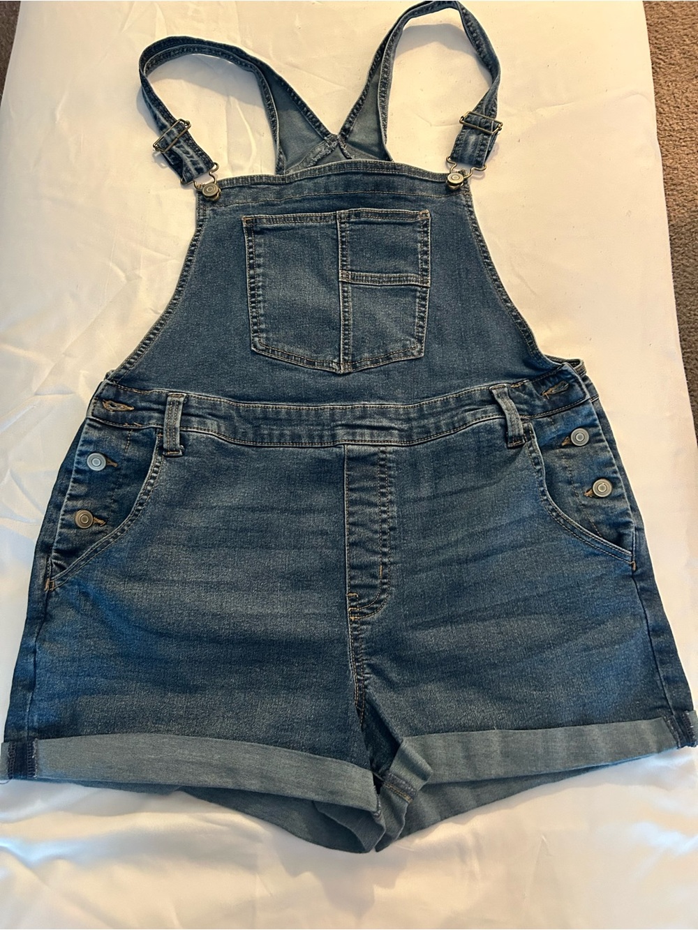 No Boundaries Blue Denim Shorts Overall